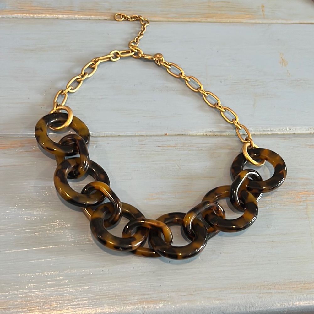 J. Crew tortoise shell link necklace